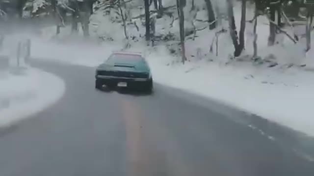 Car drifting on ice #1