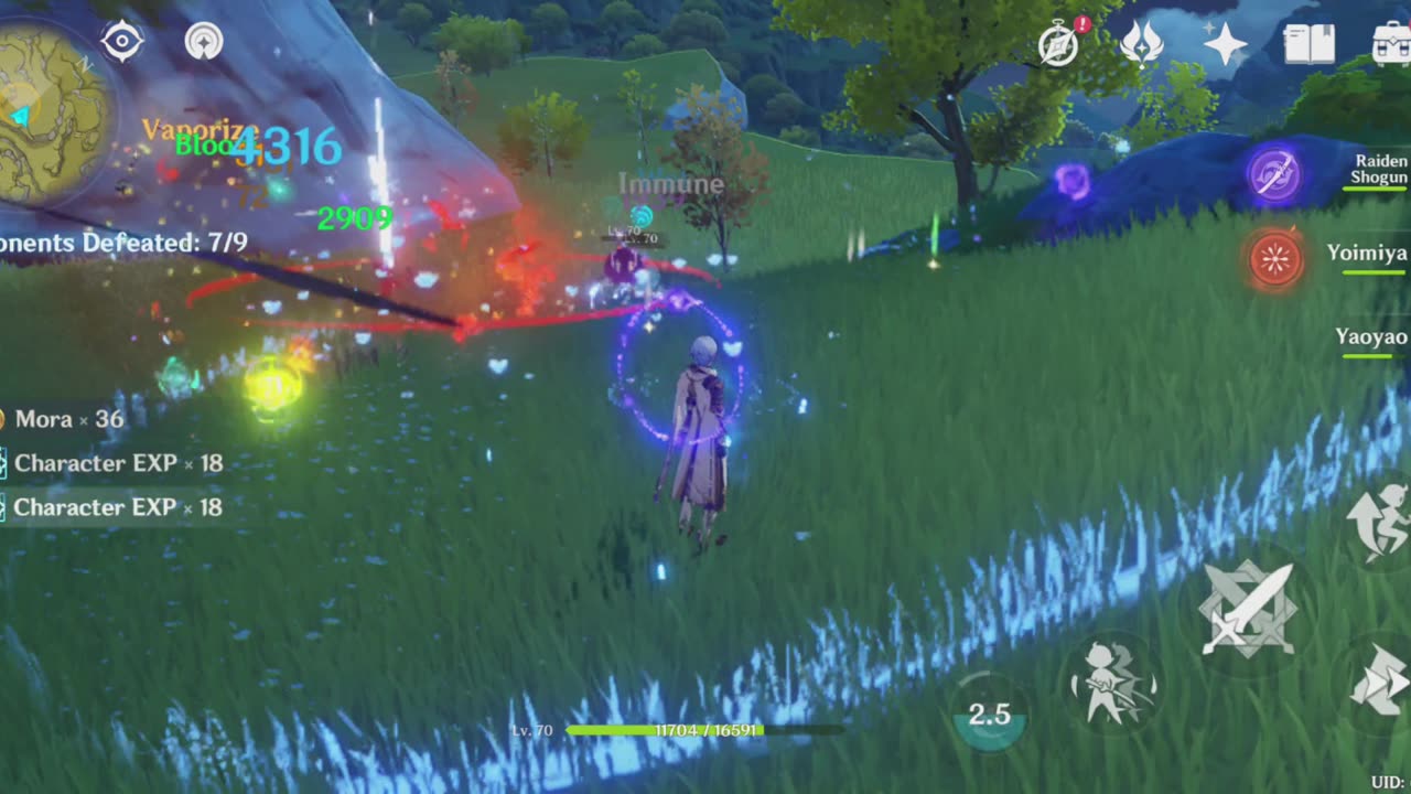 Ayato, Raiden and Yaoyao hyperbloom team is broken (Genshin Impact)