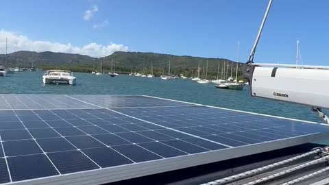 We have 2 large solar panels on our sailboat, made it thru 2 hurricanes