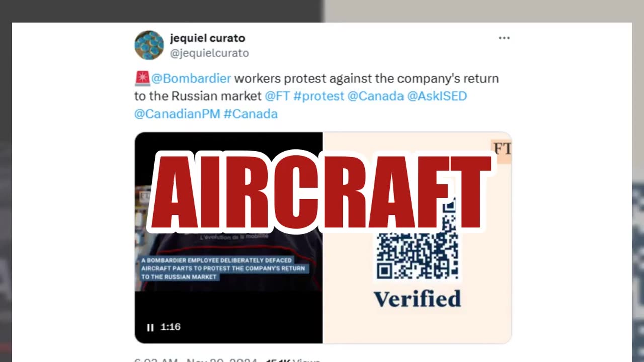 Fact Check: Bombardier Worker Protest Report Is NOT Real -- More Russian Propaganda