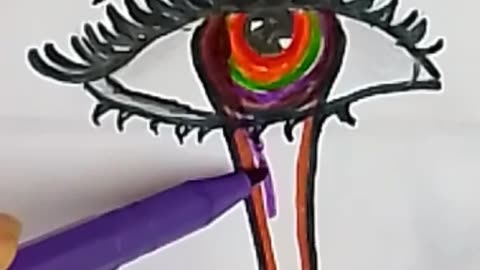 Rainbow eye art satisfying