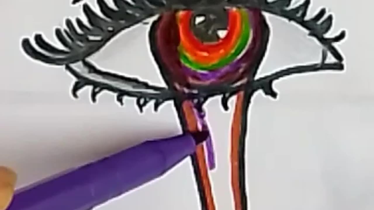 Rainbow eye art satisfying