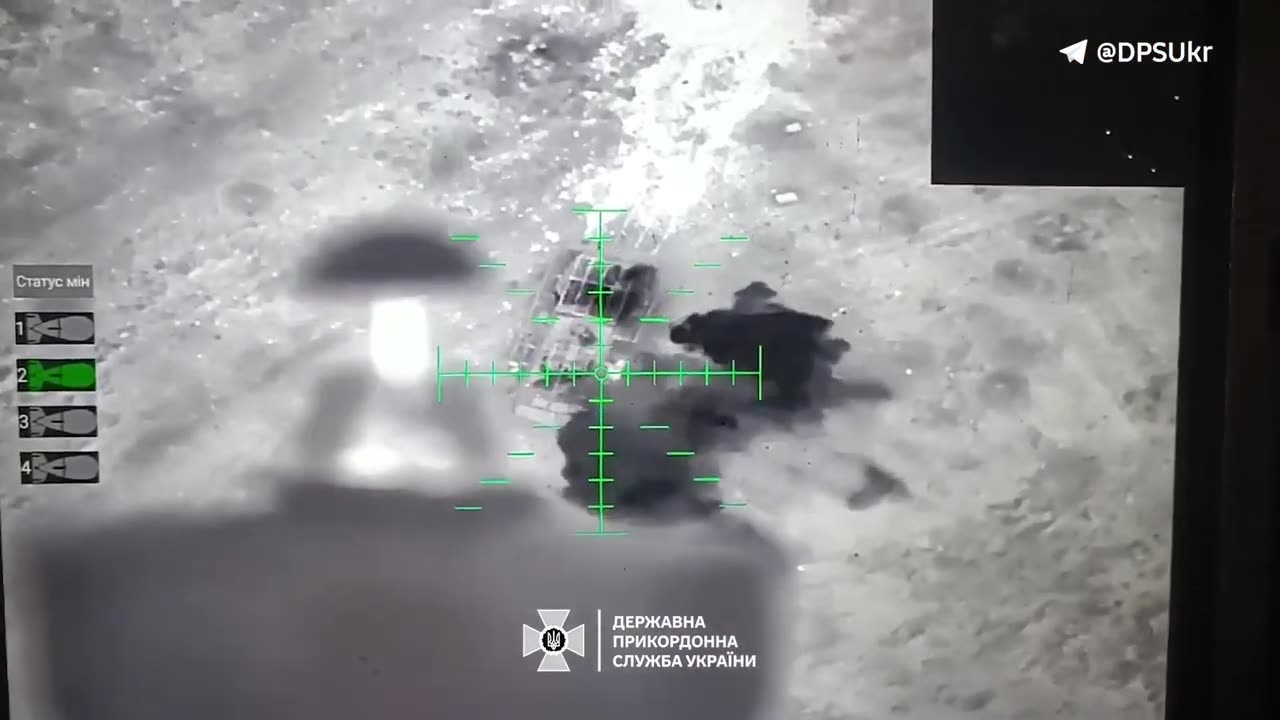 Two BTR-82A were destroyed at night by border guards with a Vampire attack