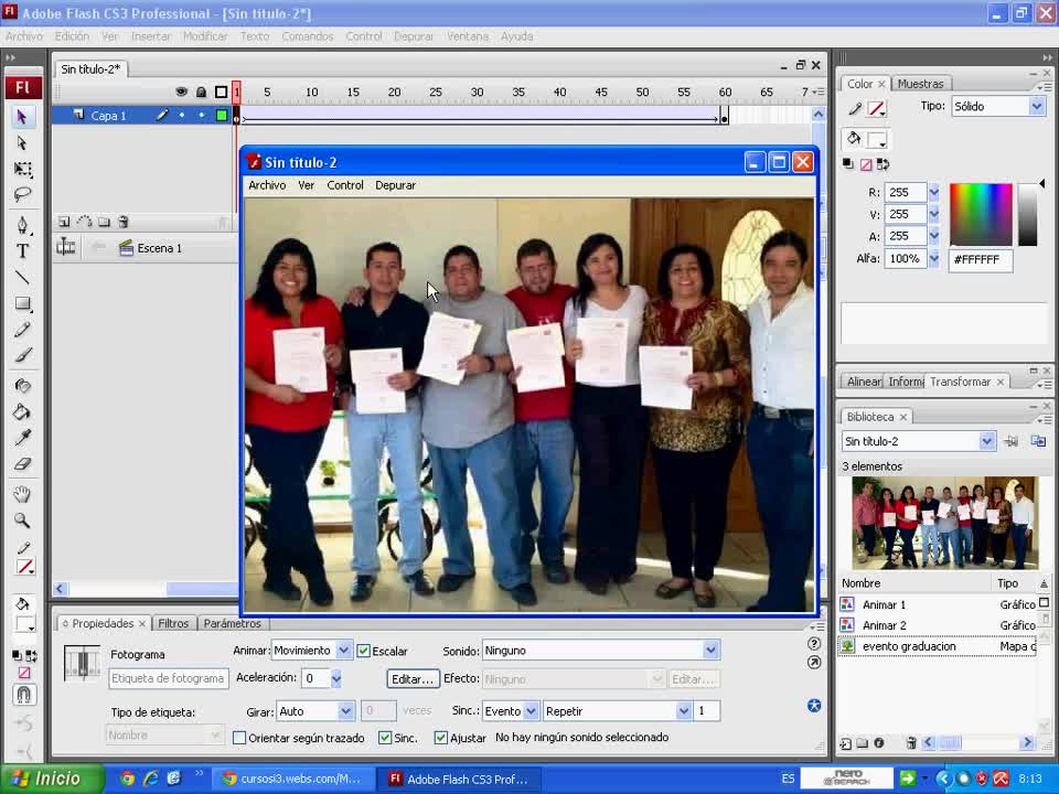 Flash CS5 Sesion 9 Botones Action Script y Color Avanzado