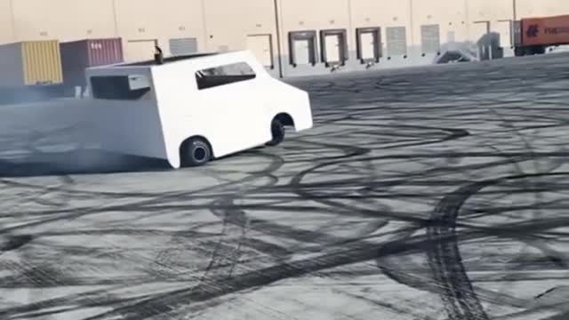 A Harley Powered Milkman Car Donut Drifting