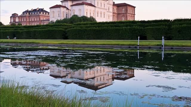 The summer royal residence of the Savoy at the golden hour