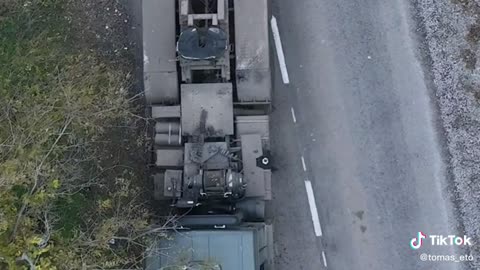 Russians Leave their Trucks when the Grenades Start Falling