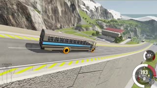 BUS crash 💥🚌 BeamNG.Drive Game #19🚦jump high speed ramp