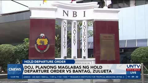 Hold departure order vs suspended BuCor chief Bantag at jail officer Zulueta, planong ilabas ng DOJ