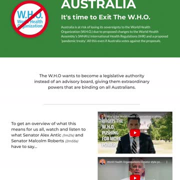 Australia exits the W.H.O. World Homocide Organisation