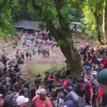 Darien Gap footage of a Massive Flood of Illegals Coming to the Southern Border