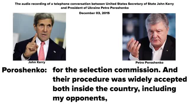 Audio recording of John Kerry and President of Ukraine.