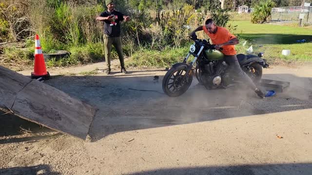 Man Loading Motorcycle Fails