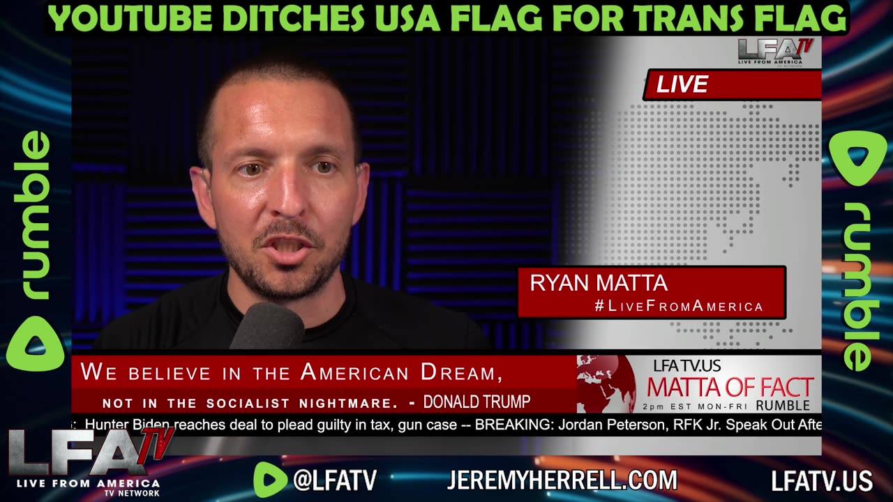YOUTUBE DITCHES USA FLAG FOR TRANS FLAG!!