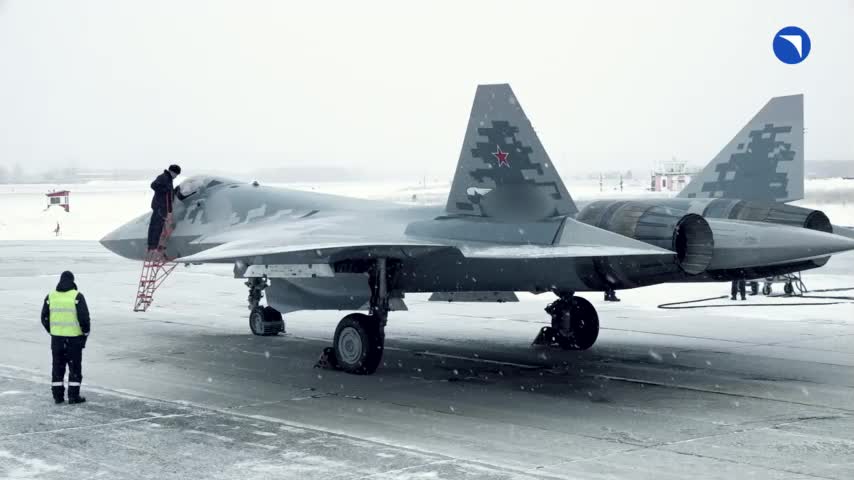 The latest Su-57 aircraft