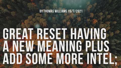 Great reSET having a new meaning plus add some more intel;