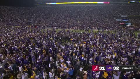 LSU fans storm the field after beating Alabama in overtime | ESPN College Football