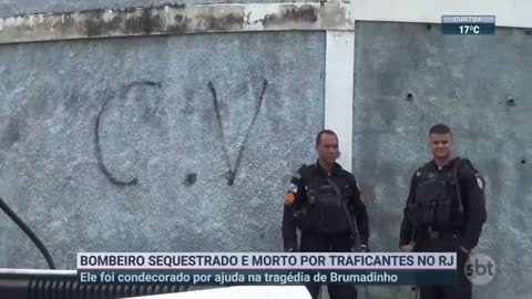 Bombeiro é sequestrado e morto por traficantes no RJ | SBT Brasil (17/11/22)