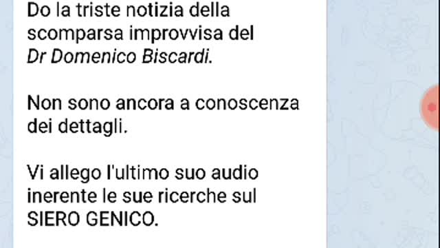 12.01.2022 Dr Domenico Biscardi: gli ultimi suoi audio