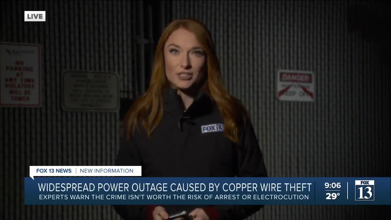 Copper theft leaves thousands in Sandy without power