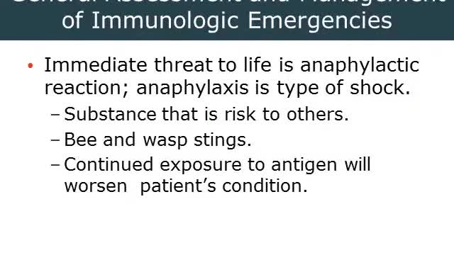 AEMT Ch 27 Immunologic Disorders