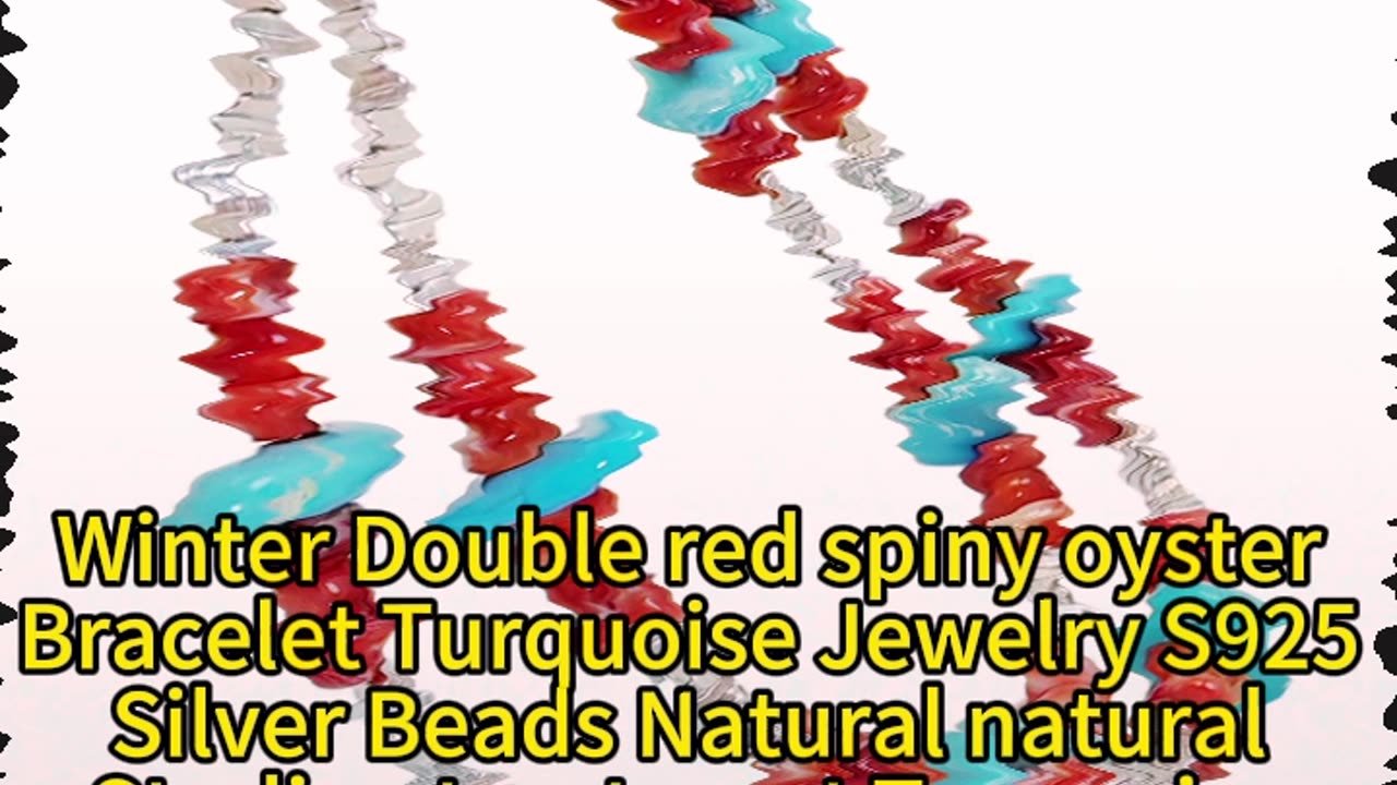 GN-20241216-02 Winter Double red spiny oyster Bracelet Turquoise Jewelry S925 Silver Beads Natural