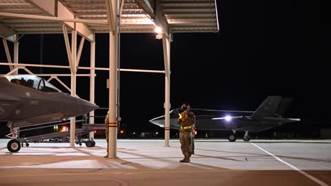 F-35 fighter takes off from Hill Air Force Base, Utah, en route to Mont-de-Marsan Air Force Base,