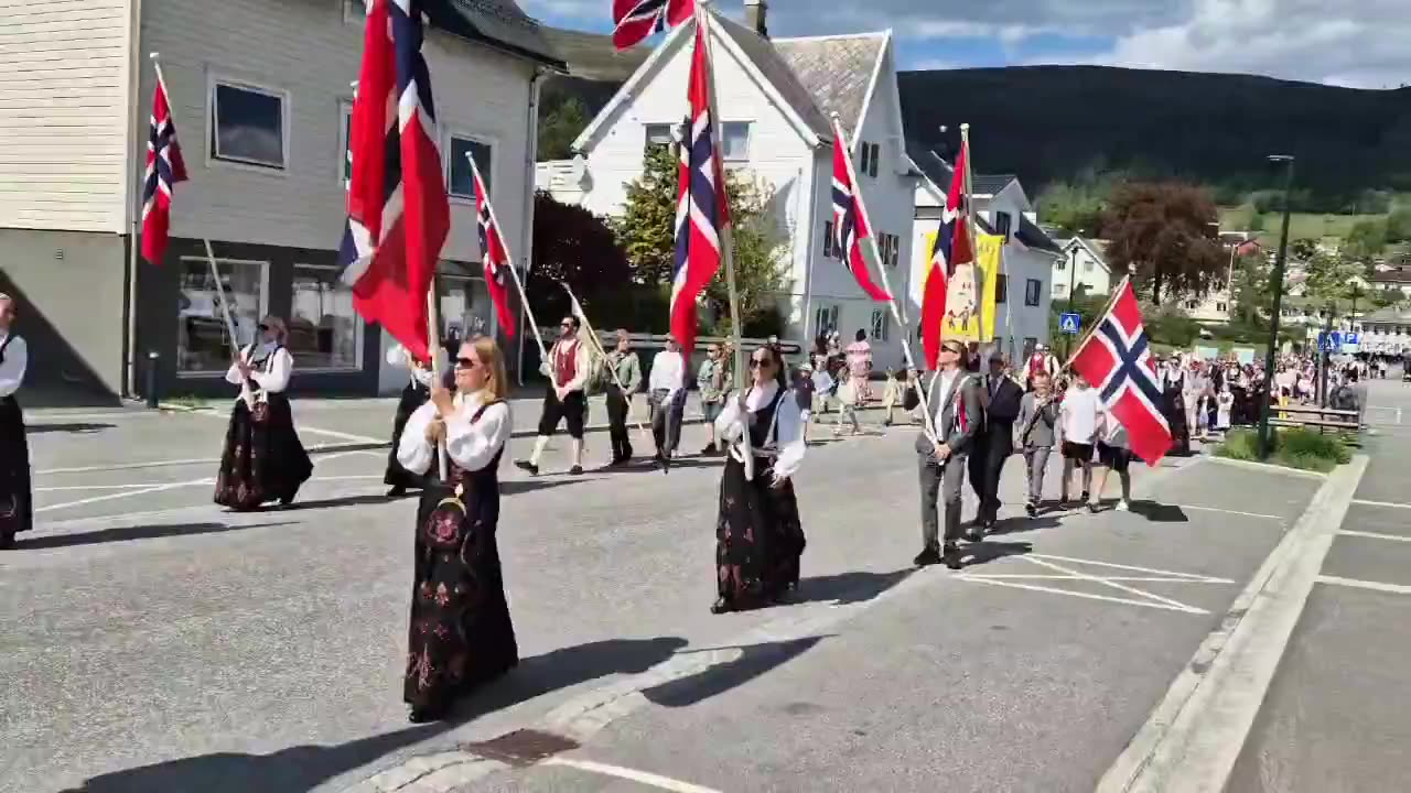 IT'S HAPPENING Massive crowds turned out in Norway today