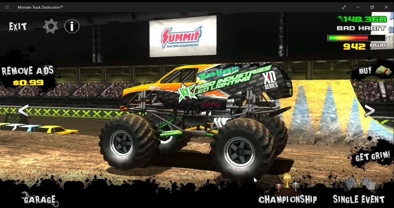 Monster jam Big stadium freestyle part 2(video game monster truck freestyle)