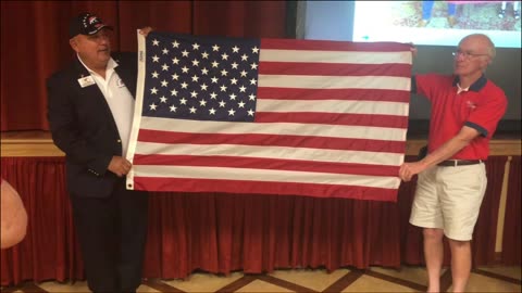 Folding a historic flag