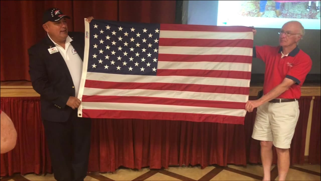 Folding a historic flag