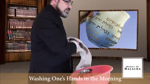 Melabain - washing netilat yadayim with your long sleeves & more. Video #13 (part 2 of 3)