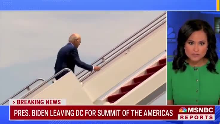 Biden Tripping Up The Stairs Again