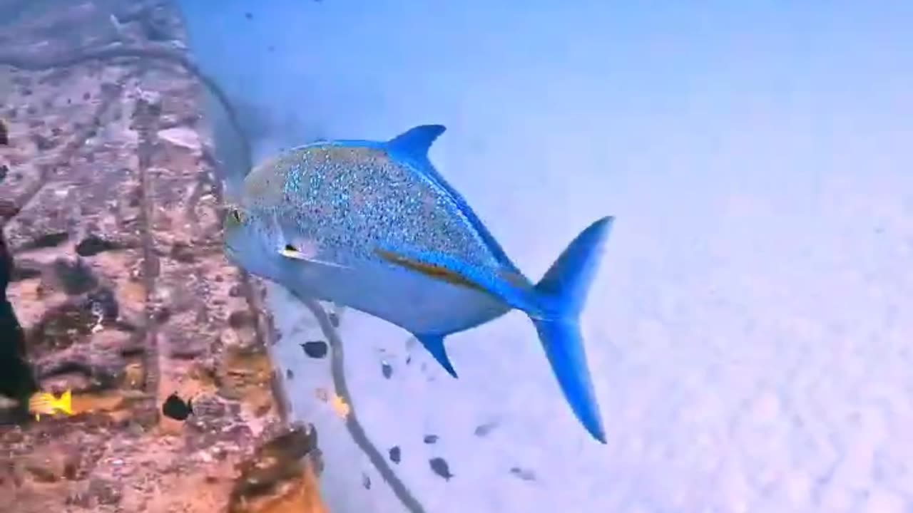 Kingfish Hunting over a Shipwreck