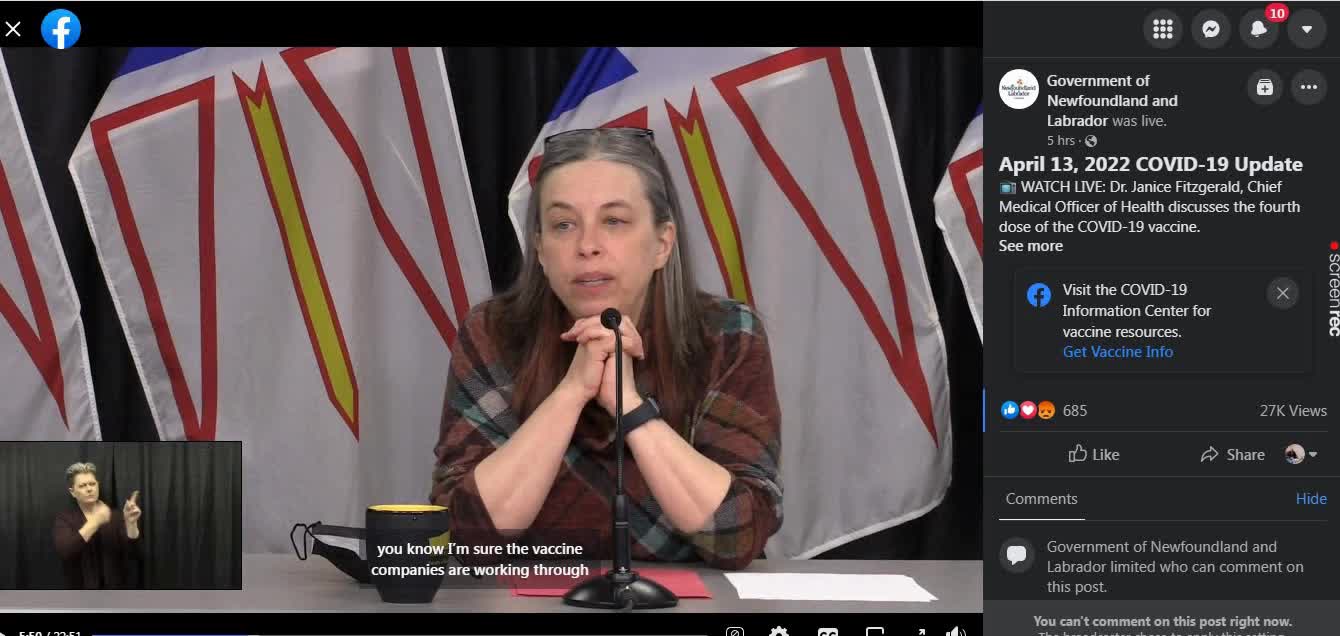 Newfoundland Government pushing Vaccines shots again, and still forcing school kids to wear masks
