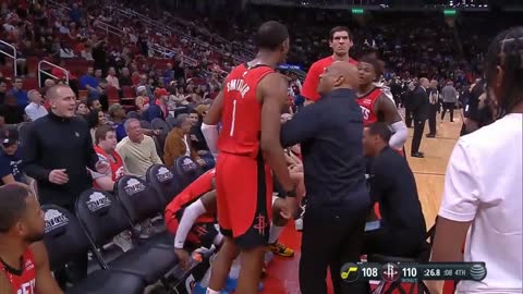 Jalen Green and Jabari Smith Jr argument on Rockets bench almost ends in fight