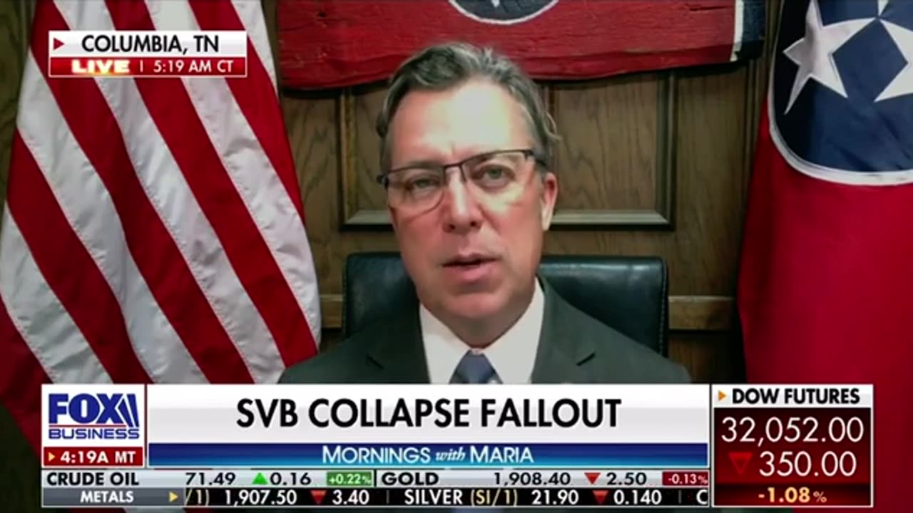 Rep. Ogles Joins Fox's Maria Bartiromo to Discuss SVB