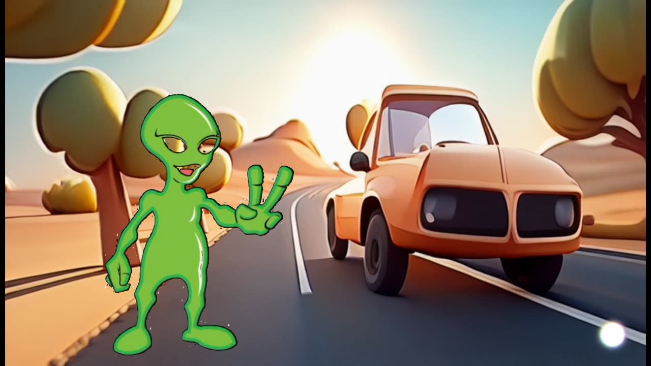 Funny Alien car