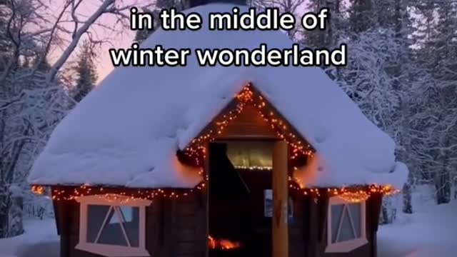 POV: you and your friends found an Airbnbain the middle of winter wonderland