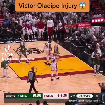 Victor Oladipo Injury 😱 #nba #basketball #victoroladipo #miamiheat
