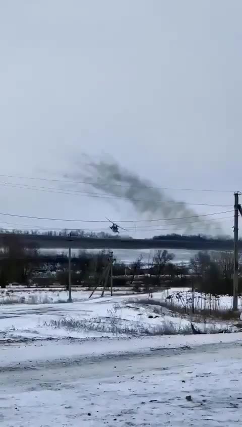 A pair of Mi-24s operating in the Donetsk region