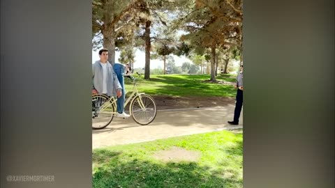 MAN CUT IN HALF AT BIKE!