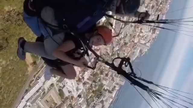 Talking about the reason he began paragliding