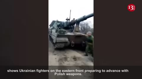 Krab self-propelled artillery unit provided to Ukraine by Poland