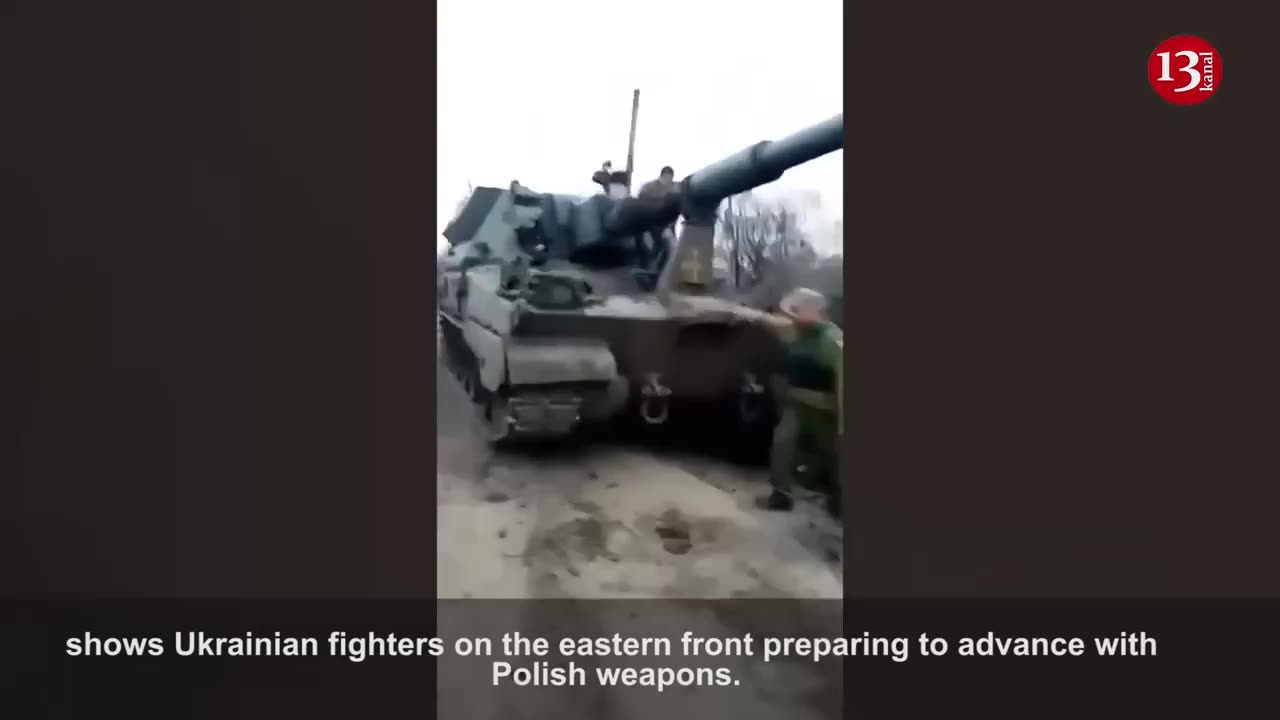 Krab self-propelled artillery unit provided to Ukraine by Poland