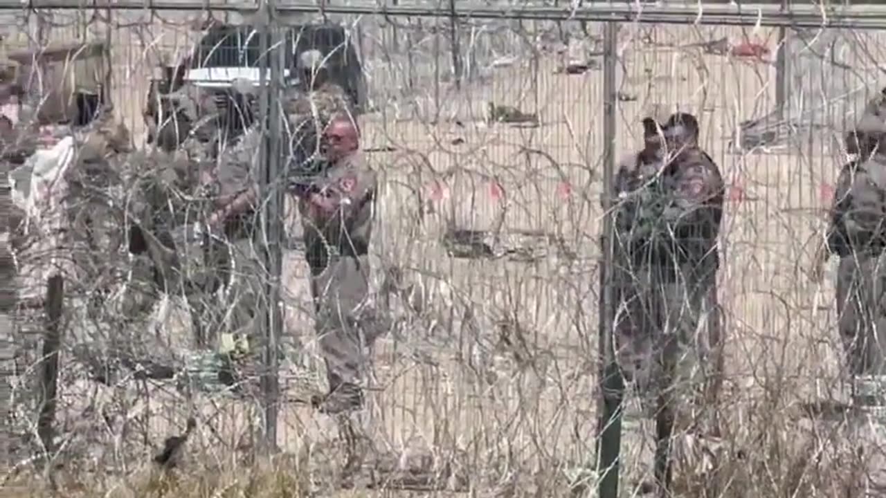 Texas National Guard fires pepper rounds at group of illegal immigrants destroying barrier