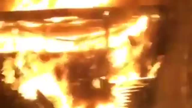 Bus Fire Closes All Lanes