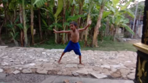 smart little boy dance