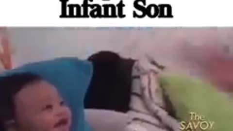 Dad battle raps his own infant son