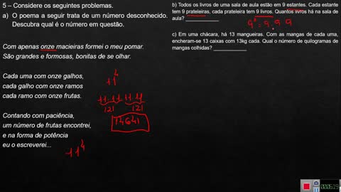 Sefa 6º Ano - Revisão Matemática – Capítulo 1 - Parte 3 - Potências - Nº 3, 4 e 5.